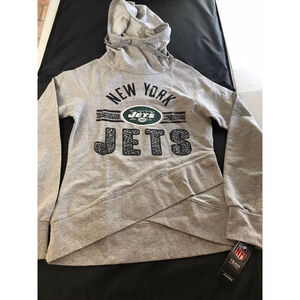 New NFL NY Jets NFL Juniors Small Team Apparel Hoodie Shirt Football Gray